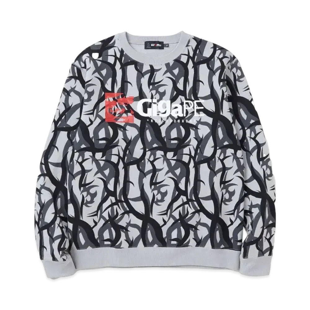 NEIGHBORHOOD x A BATHING APE Trial Camo Gigape Crewneck "Gray"