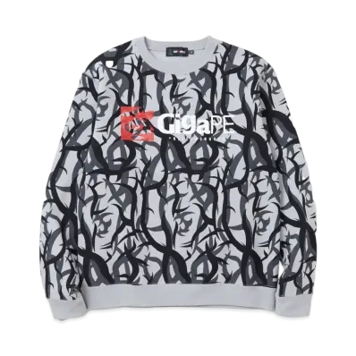 NEIGHBORHOOD x A BATHING APE Trial Camo Gigape Crewneck "Gray"