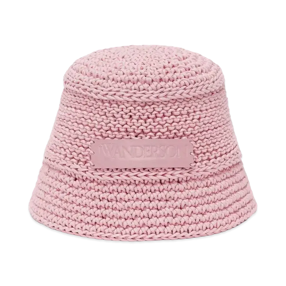 JW ANDERSON Knitted Bucket Hat "Pink"