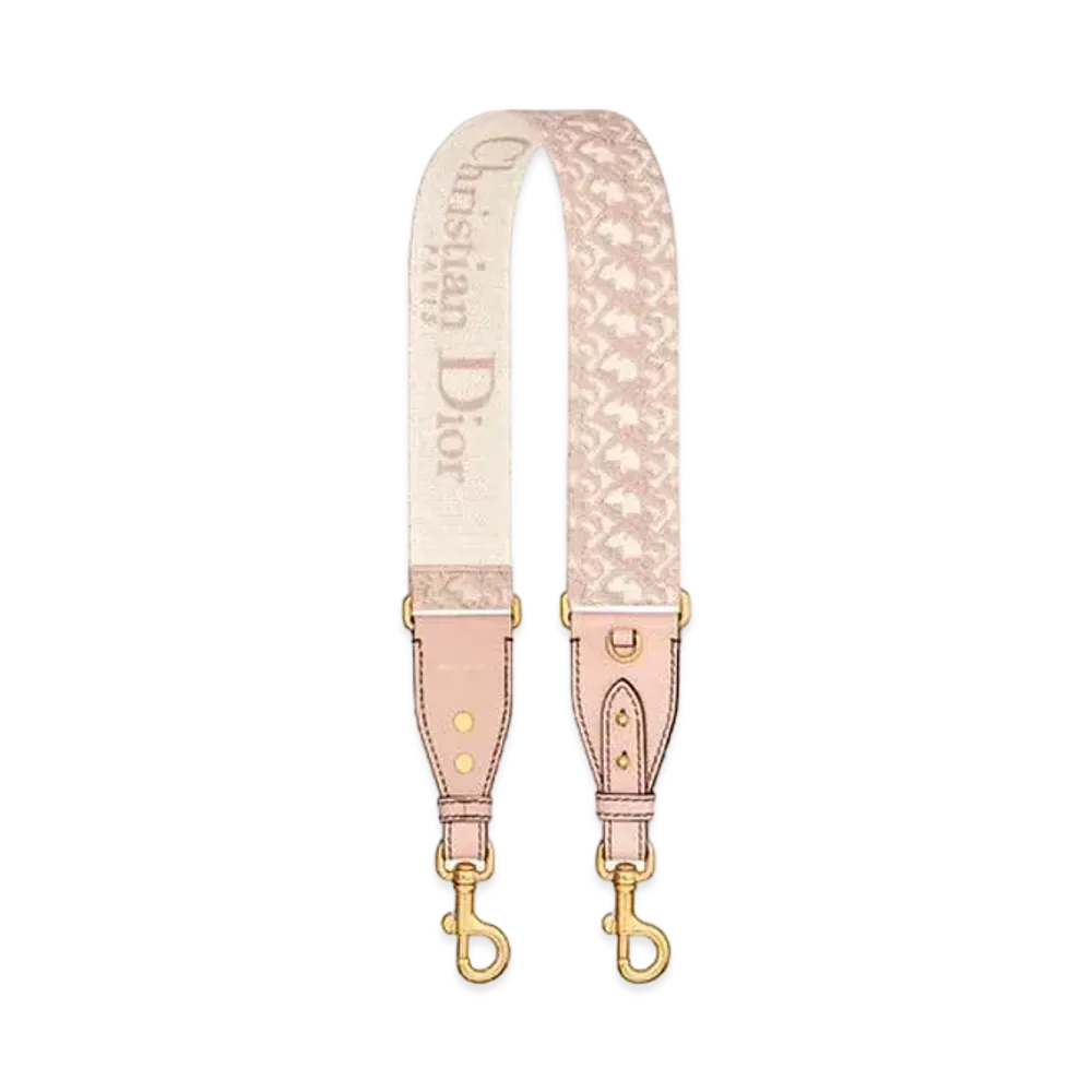 Dior Shoulder Strap Dior Oblique Embroidery "Rose"