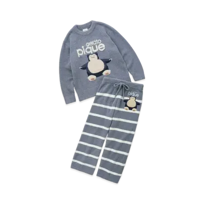 GELATO PIQUE x Pokemon Sleep Babymoko Jacquard Pullover & Long Pants Set #3 "Navy"
