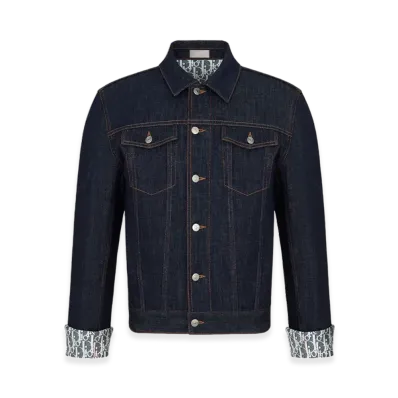 Dior Oblique Raw Cotton Denim Blouson "Blue"