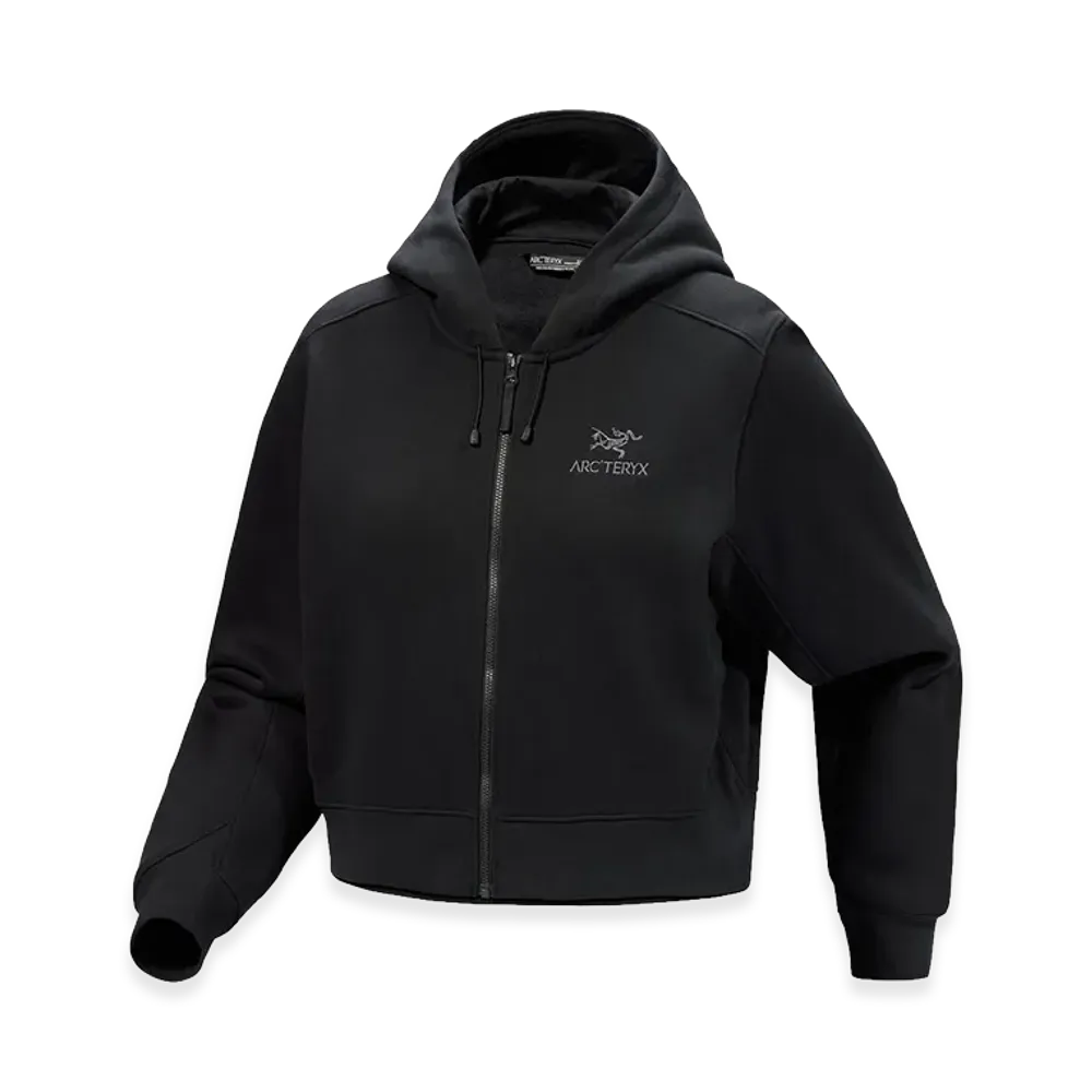 ARC'TERYX Women's Emblem Fleece Full Zip Crop Hoody "Black" X000010261