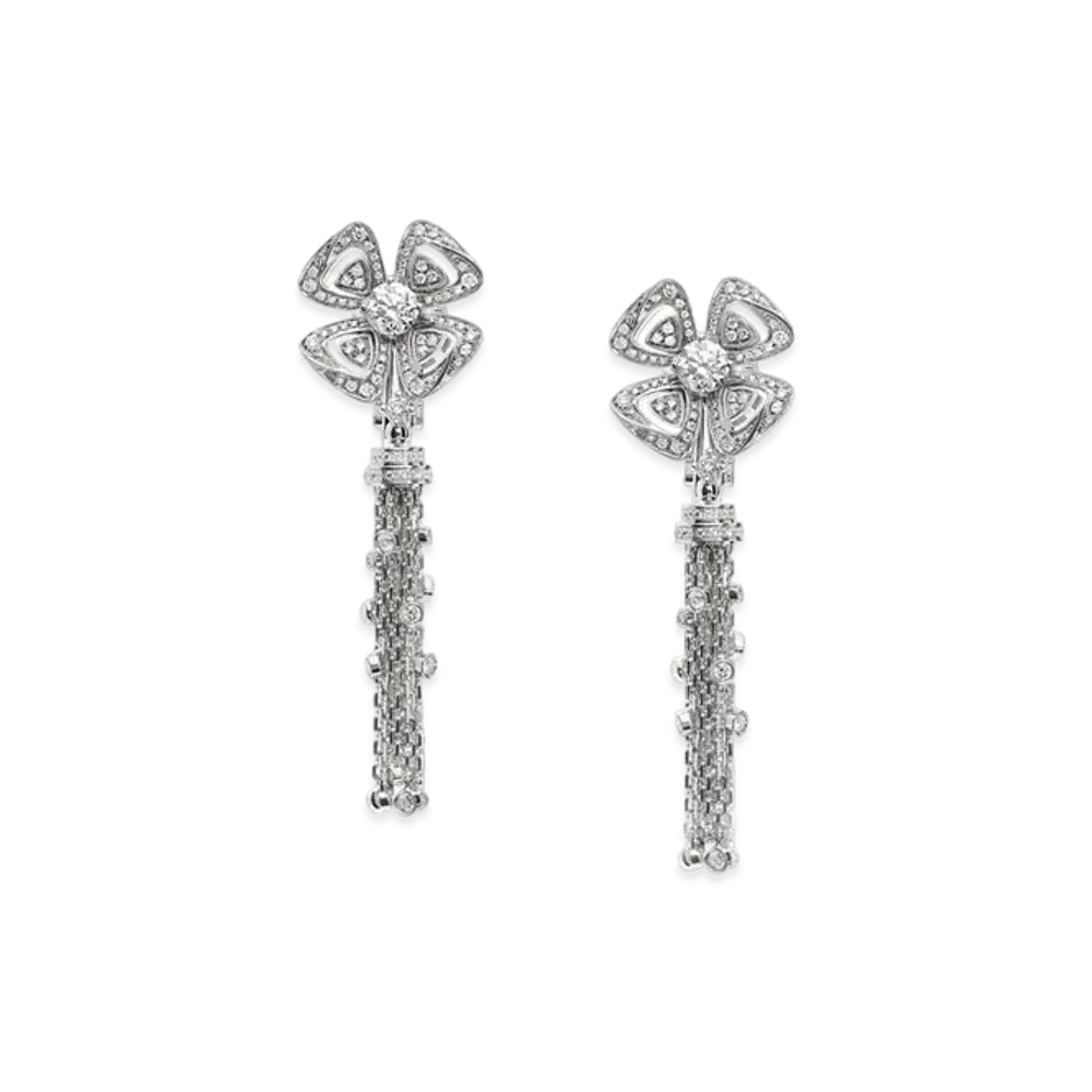 BVLGARI Fiorever Earrings "White Gold"