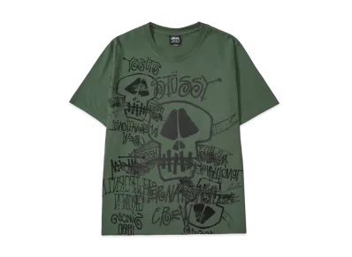 Stussy Skulls Tee Pigment Dyed "Pine"
