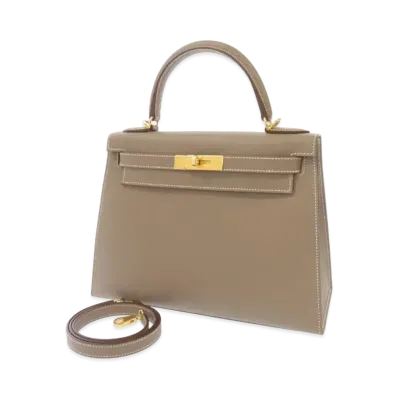 Hermes Kelly Sellier Swift "Etoupe/Gold"