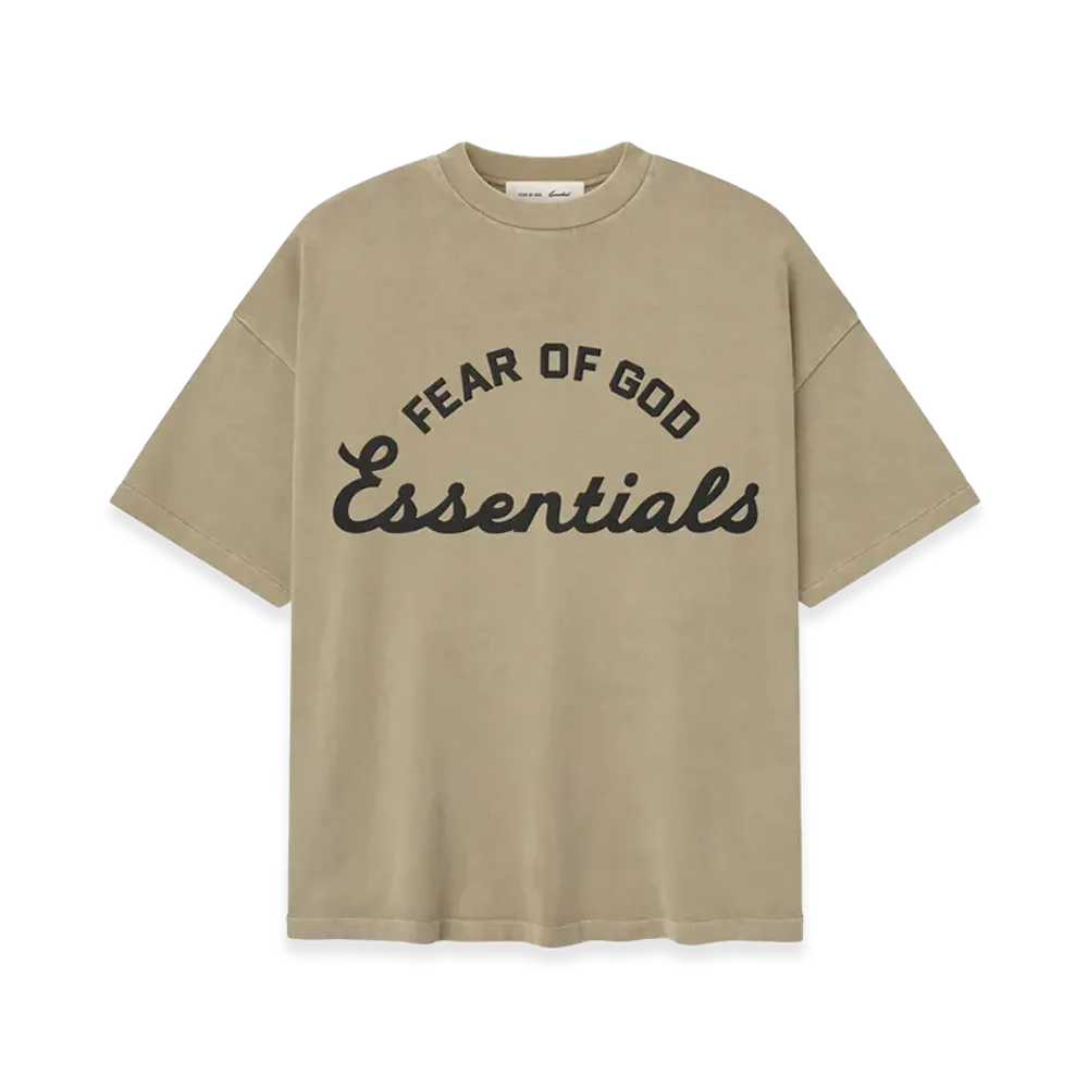 FEAR OF GOD ESSENTIALS Training 90s Short Sleeve Tee "Faded Dune"