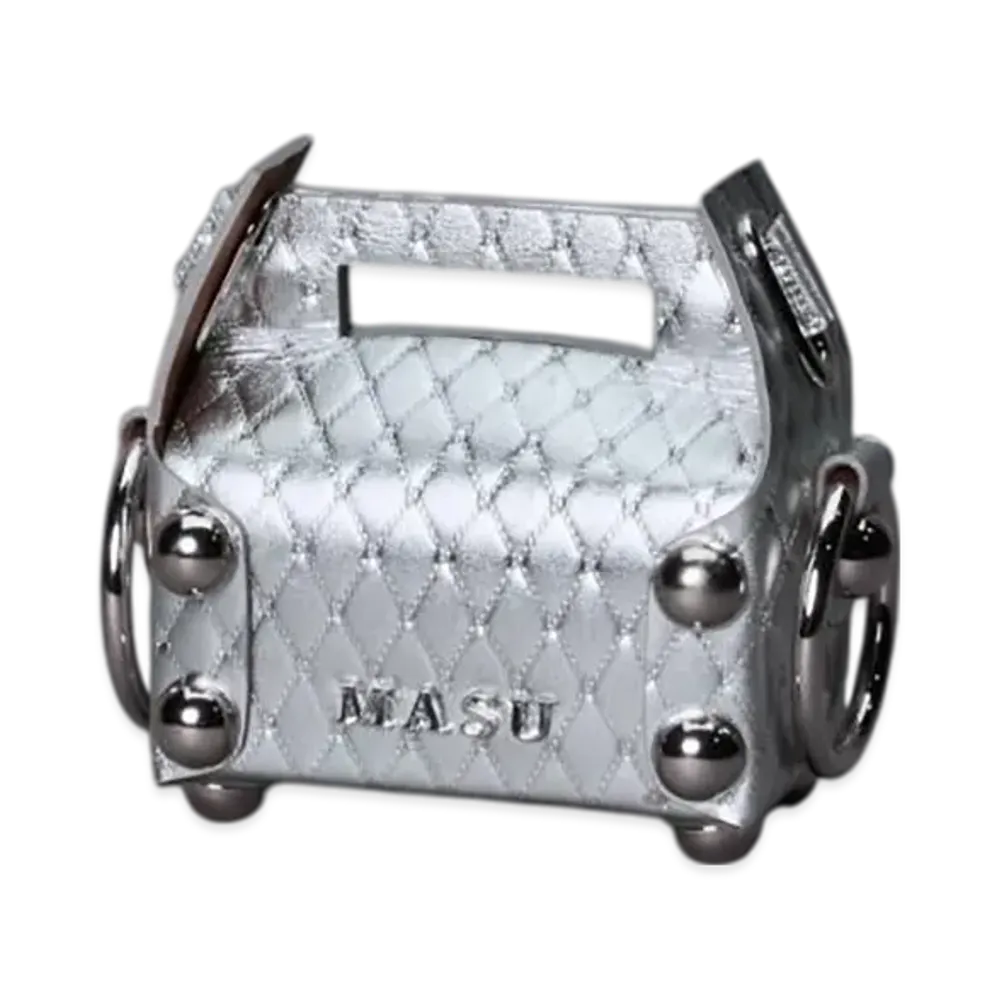 MASU Leather Cake Bag Petit "Silver"
