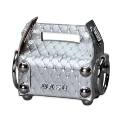 MASU Leather Cake Bag Petit "Silver"