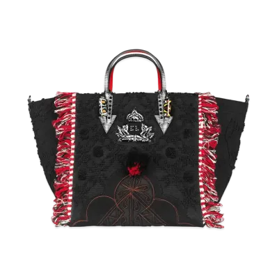 Christian Louboutin Portugaba Canvas Tote Bag "Black"