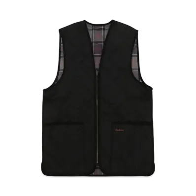 Barbour Vest Quilted Liner Vest Tailored Fit Reversible "Black"