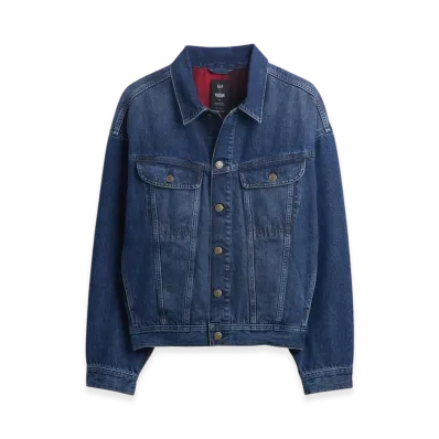 Gap x Stranger Things Flannel Lined Icon Denim Jacket "True Indigo"