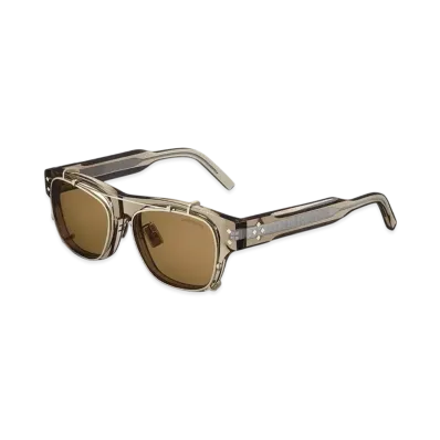 Dior CD Diamond S10I Transparent Rectangular Sunglasses "Beige"
