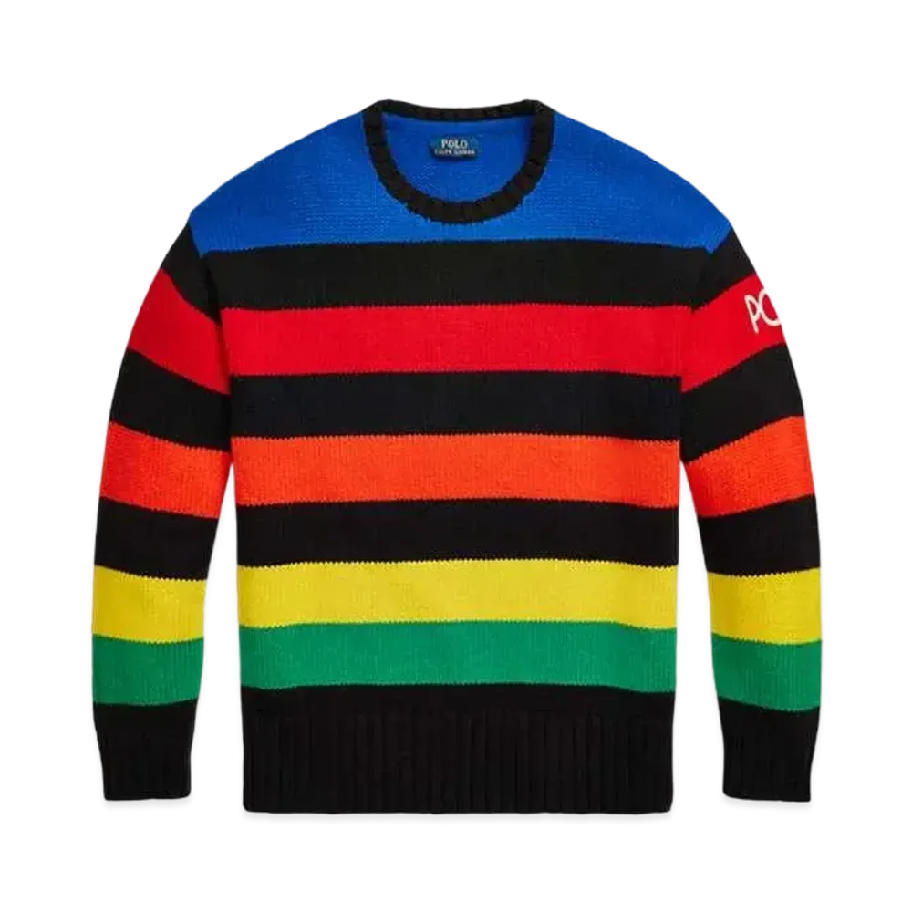 Polo Ralph Lauren Logo Striped Wool-Blend Sweater "Multi"