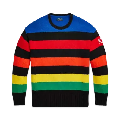Polo Ralph Lauren Logo Striped Wool-Blend Sweater "Multi"