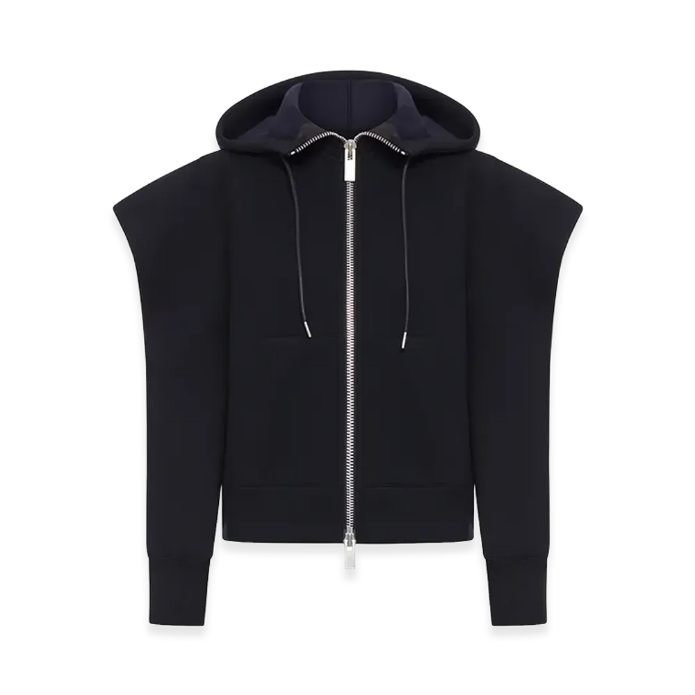 sacai Women's Cotton Blend Hoodie "Black"