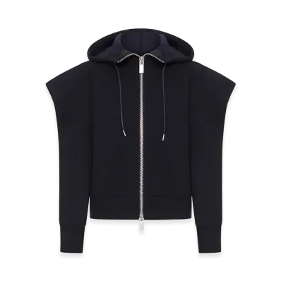 sacai Women's Cotton Blend Hoodie "Black"