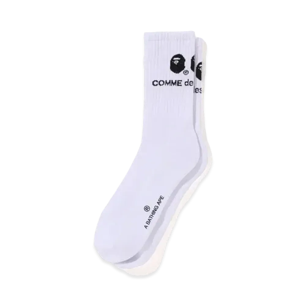 A BATHING APE x CDG OSAKA Socks "White"