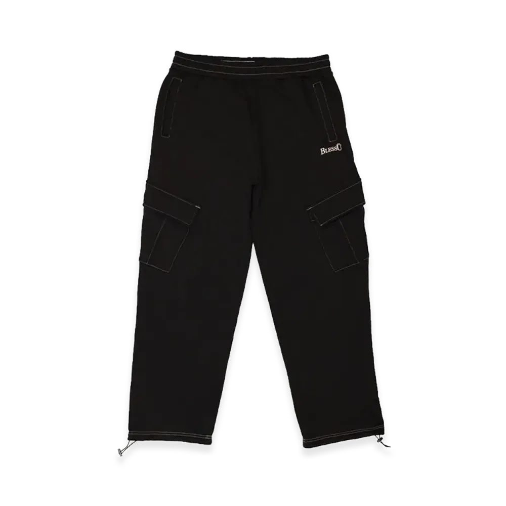 BLESS U Tech Cargo Sweatpants "Black"