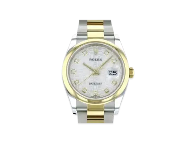 ROLEX Datejust 36 Oyster 36mm 10P Diamonds "Silver Computer/Oyster Steel/Yellow Gold"
