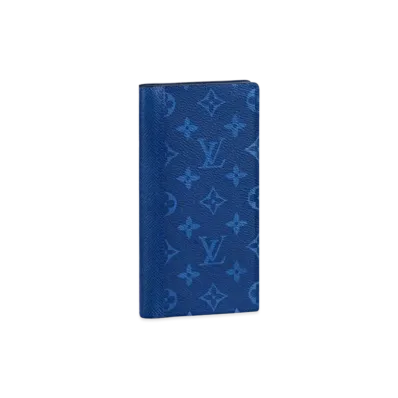 Louis Vuitton Brazza Wallet Taigarama "Cobalt"