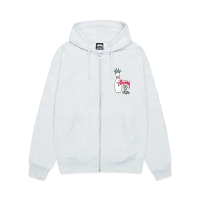 Stussy Kingpin Zip Hoodie "Ash Heather" (FA24)
