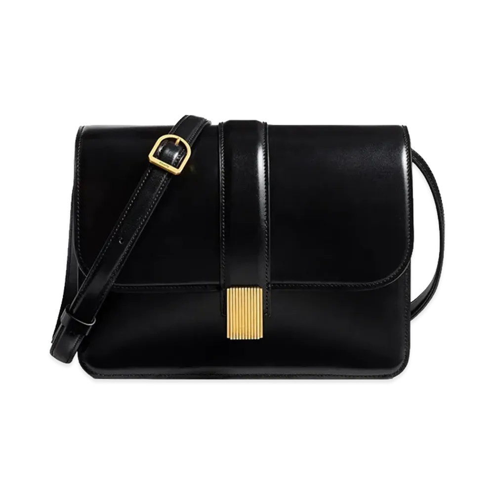 KHAITE Women's Leather Blake Crossbody Bag "Black"