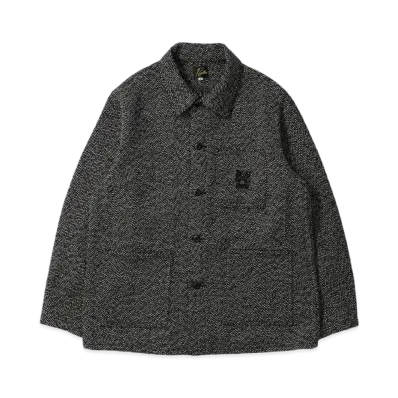 UNION x NEEDLES D.N. Coverall Jacket - Wool Herringbone "Black"