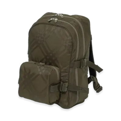 Burberry Check Jacquard Backpack "Military"
