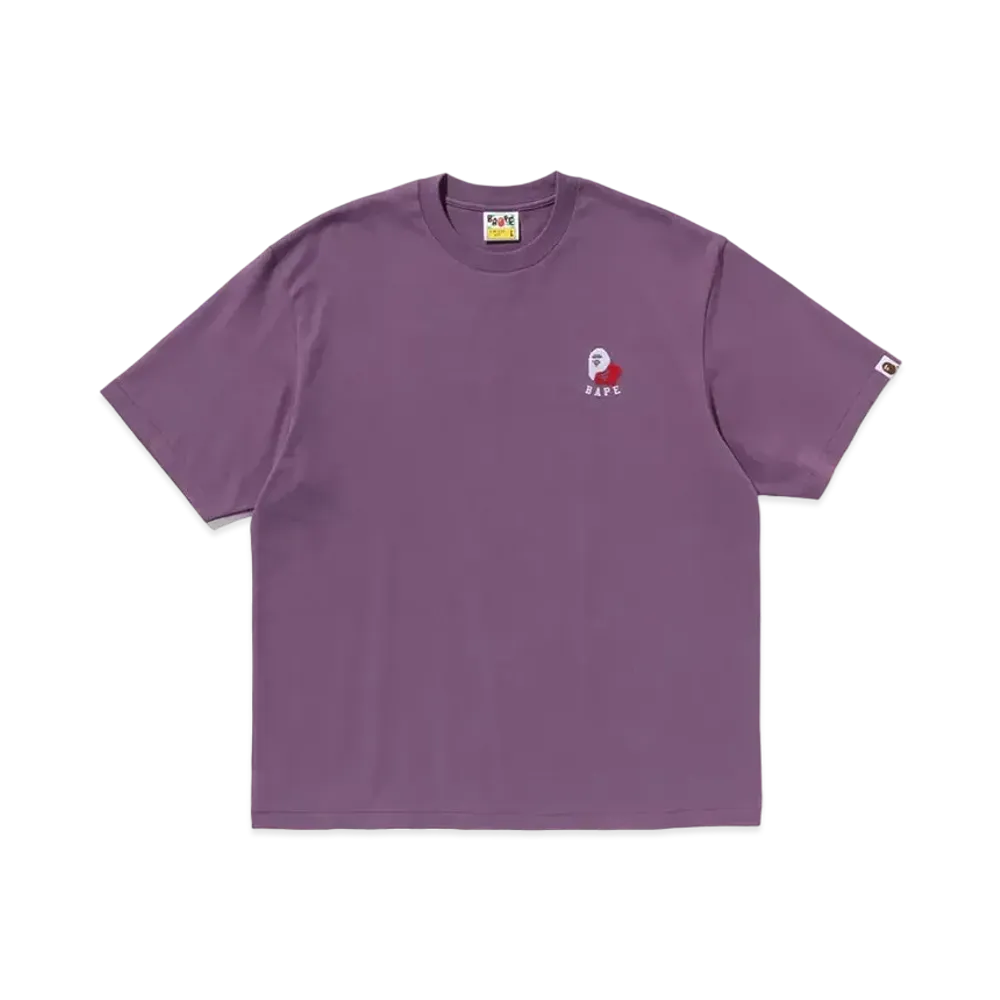 A BATHING APE Ape Head 2 Point Relaxed Fit Tee "Purple"