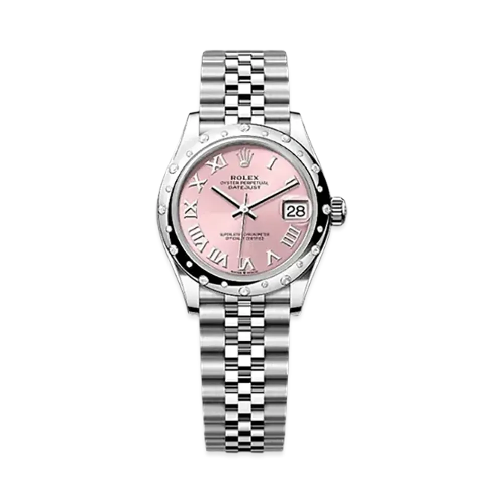 ROLEX Datejust 31mm Oystersteel & White Gold Diamond 278344RBR "Pink"