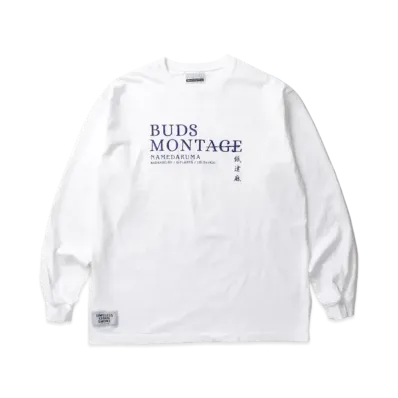 APHRODITEGANG Bud Spool Buds Montage L/S Tee "White/Navy"