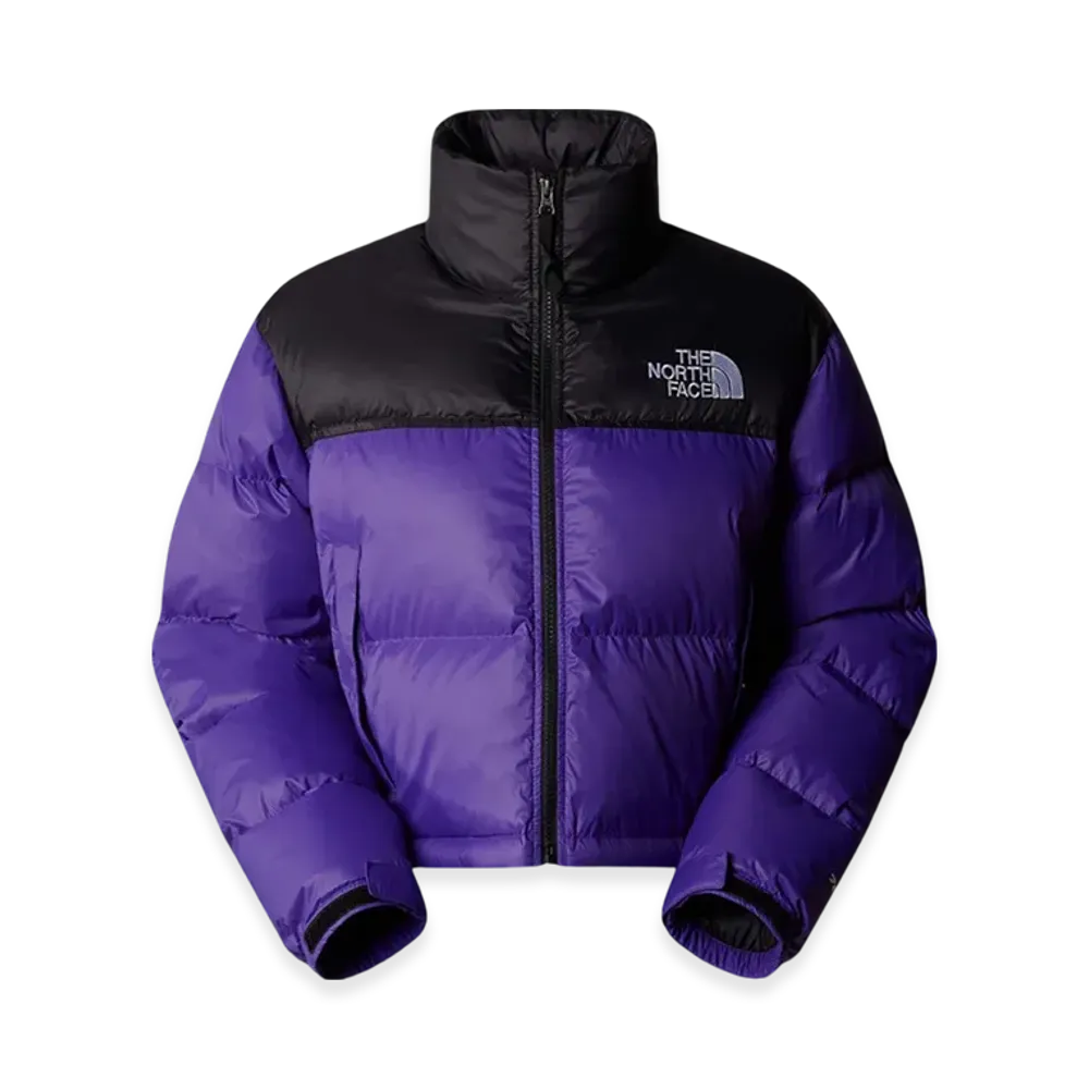 The North Face Women's Nuptse Short Down Jacket "Purple/Black"