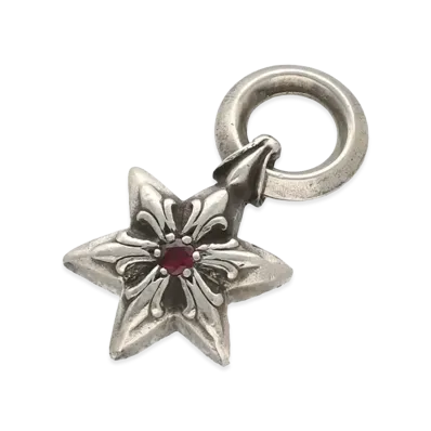 Chrome Hearts Star Charm Ruby SV925 Pendant Top "Silver"