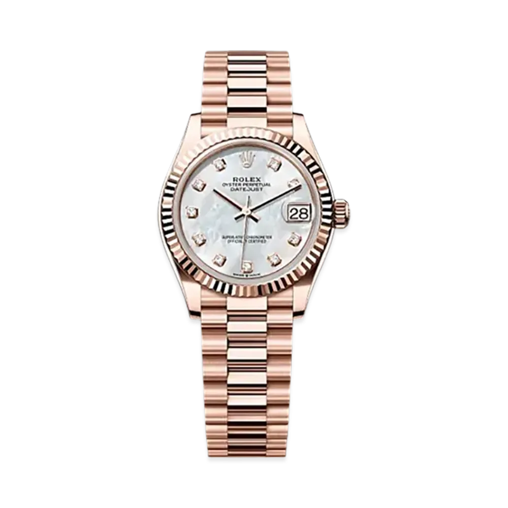 ROLEX Datejust 31mm Everose Gold 278275 "White Mother-of-Pearl"