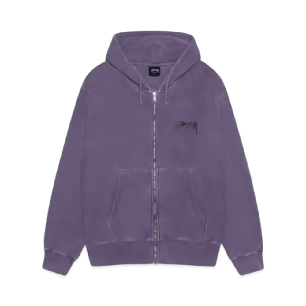 Stussy Modern Age Zip Hoodie Pigment Dyed "Grape"