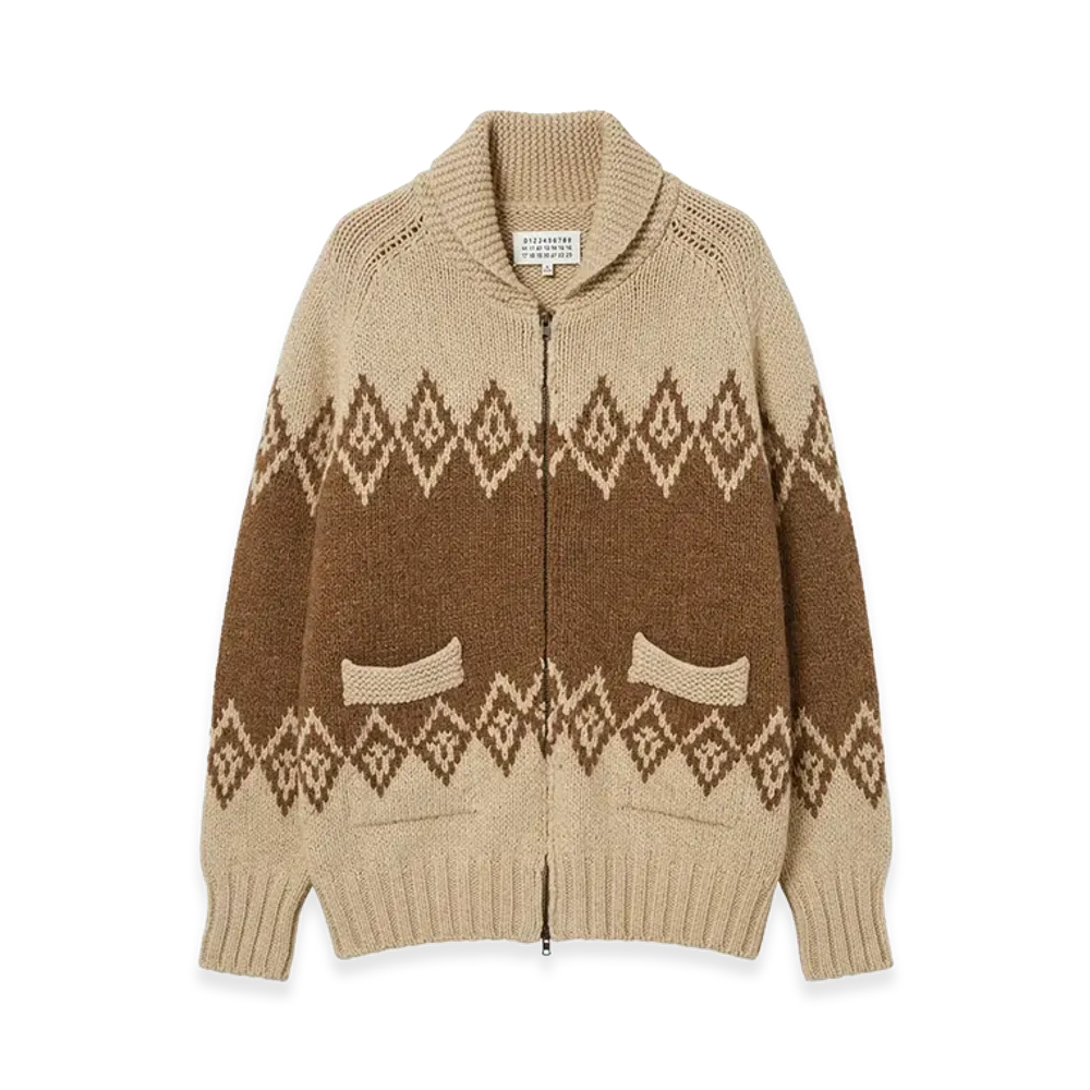 Maison Margiela Fair Isle Sweater "Beige/Brown"