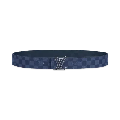 Louis Vuitton LV Initials 40mm Reversible Belt Damier Infini and Damier Graphite "Blue"