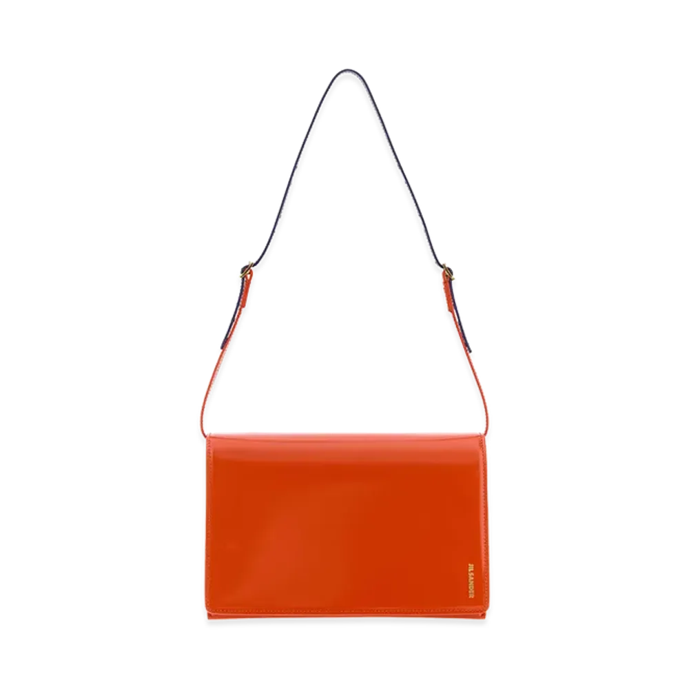 Jil Sander Women's Leather Small File Shoulder Bag "Orange"