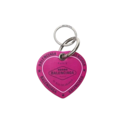 BALENCIAGA Heart-Shaped Key Holder "Fuchsia"