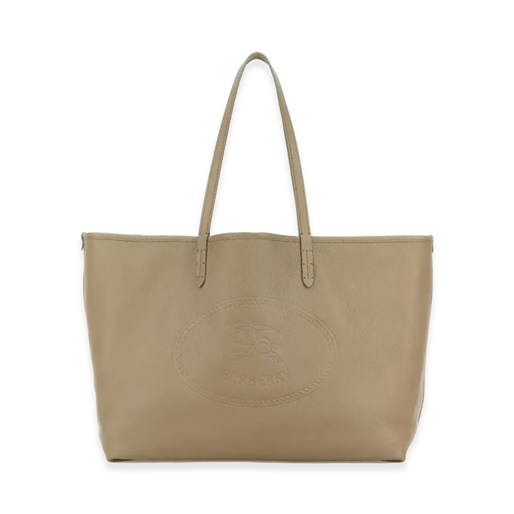 Burberry Women's Cappuccino Leather Shopping Bag "Beige"