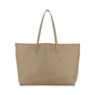 Burberry Women's Cappuccino Leather Shopping Bag "Beige"