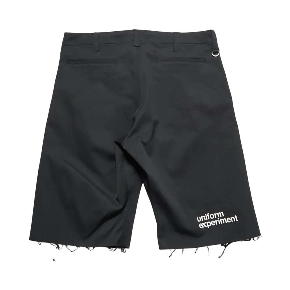 uniform experiment High Stretch Pique Cut Off Shorts "Black"