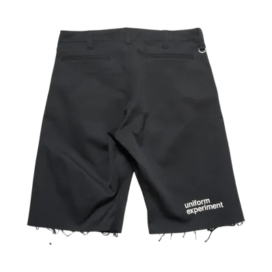 uniform experiment High Stretch Pique Cut Off Shorts "Black"