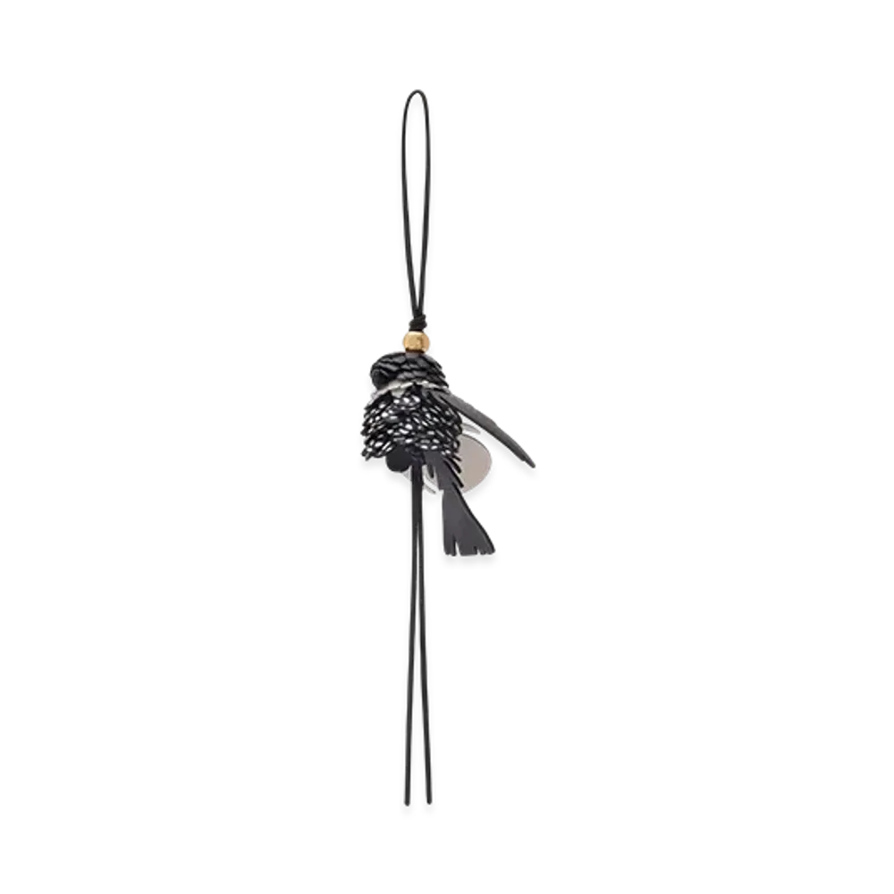 LOEWE Bird Charm "Black/Soft White"