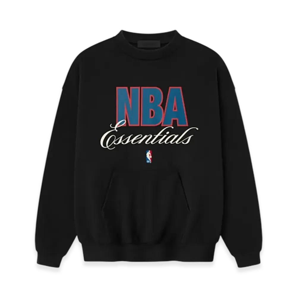 FEAR OF GOD ESSENTIALS NBA 90s Crewneck Sweatshirt "Black"
