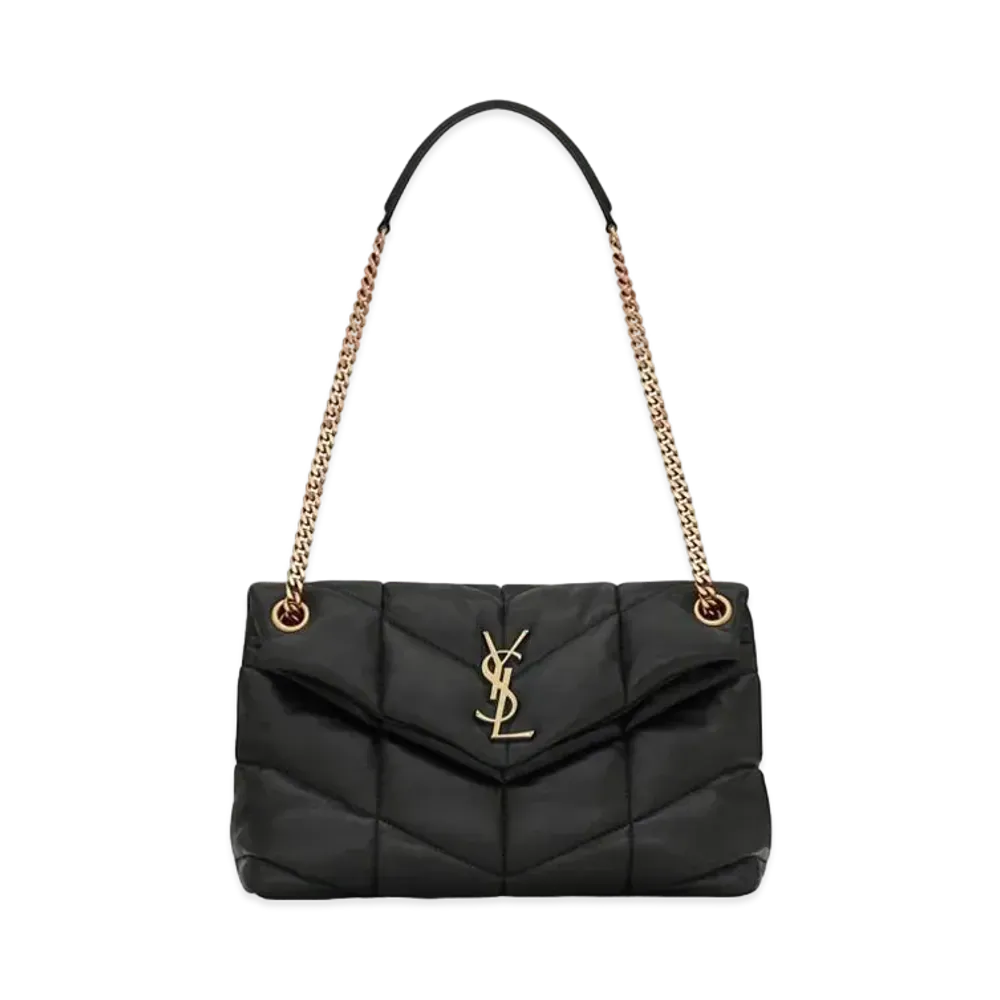 Saint Laurent Puffer Small Bag In Quilted Lambskin "Black"