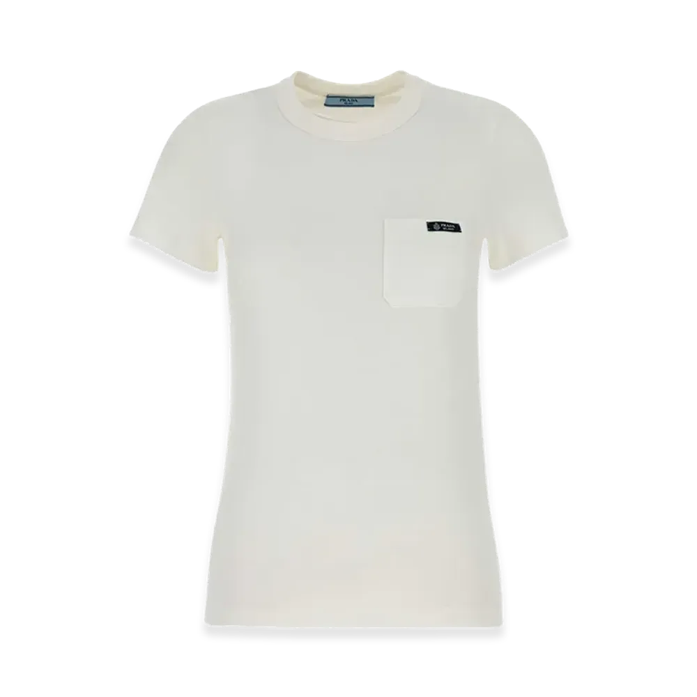 PRADA Women's Pocket T-Shirt "White"