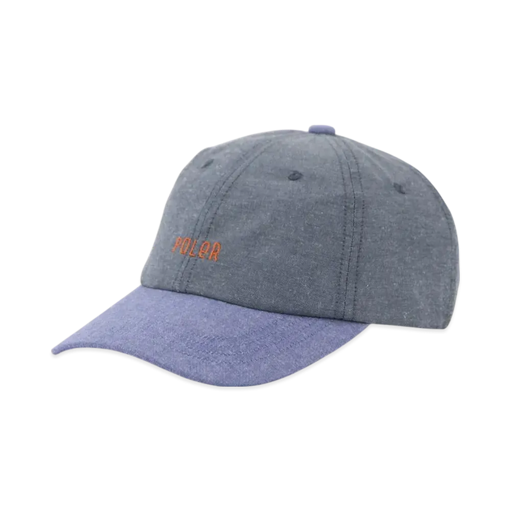 POLeR Hooley Front 5-Panel Canvas Cap "Indigo"