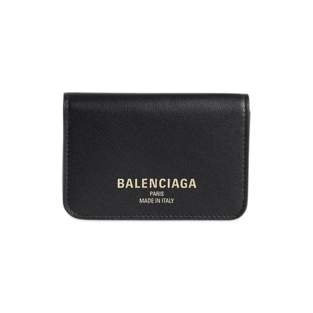 BALENCIAGA Cash 2.0 Flapped Card Holder "Black"